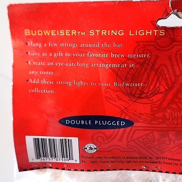 VTG.1999 Budweiser String Light Set.Bottles and Lizards - Picture 8 of 8